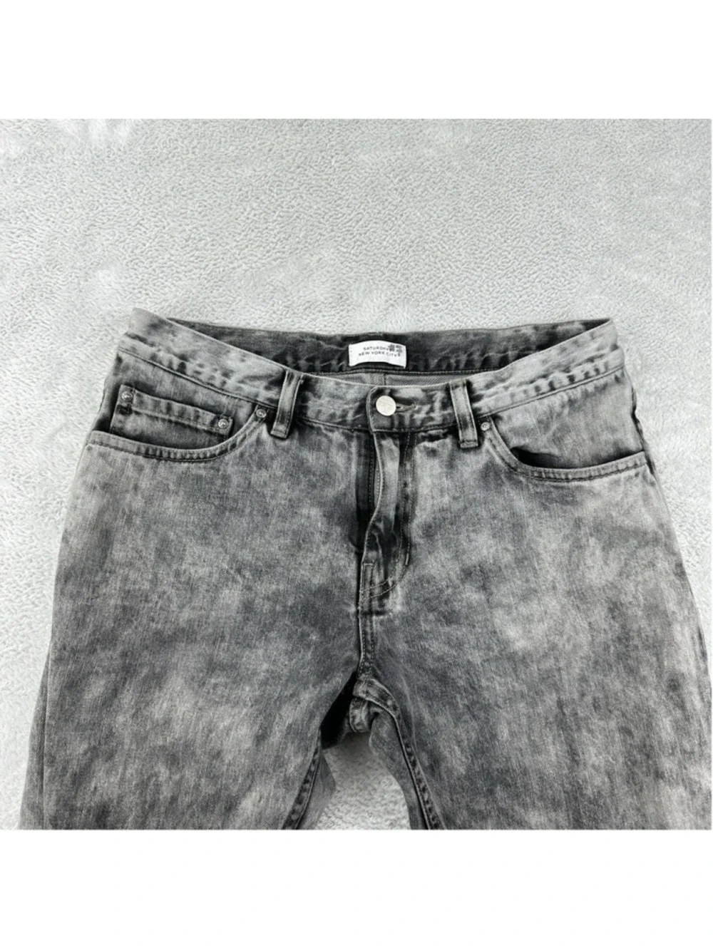 Saturdays NYC Mens Jeans Black Slim Fit Luke Denim Size 32x26